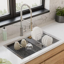 Elkay Crosstown 18 Gauge Workstation Stainless Steel 31-1/2" x 18-1/2" x 9" Equal Double Bowl Undermount Sink & Faucet Kit with Aqua Divide ECTRUA31169TFCW