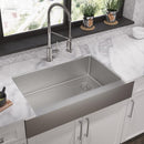 Elkay Crosstown 18 Gauge Stainless Steel 35-7/8" x 20-1/4" x 9" Single Bowl Farmhouse Sink & Faucet Kit with Drain ECTRUF30179RFCC