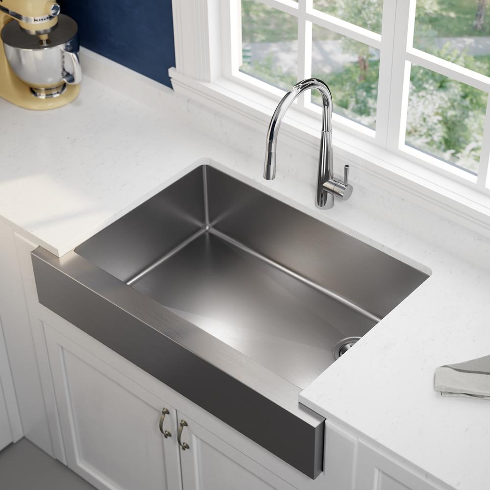 Elkay Crosstown Stainless Steel kitchen sink, Polished Satin ECTRUF30179R