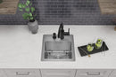 Elkay Crosstown 18 Gauge Stainless Steel 15" x 15" x 9" 2-Hole Single Bowl Dual Mount Bar Sink Kit ECTSR15159TBG2