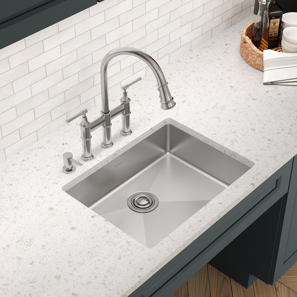 Elkay Crosstown 18 Gauge Stainless Steel 25" x 22" x 6" 4-Hole Single Bowl Dual Mount ADA Sink ECTSRAD2522604