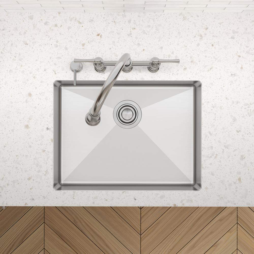 Elkay Crosstown 18 Gauge Stainless Steel 25" x 22" x 6" 4-Hole Single Bowl Dual Mount ADA Sink ECTSRAD2522604