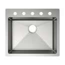 Elkay Crosstown 18 Gauge Stainless Steel 25" x 22" x 6" 5-Hole Single Bowl Dual Mount ADA Sink ECTSRAD2522605