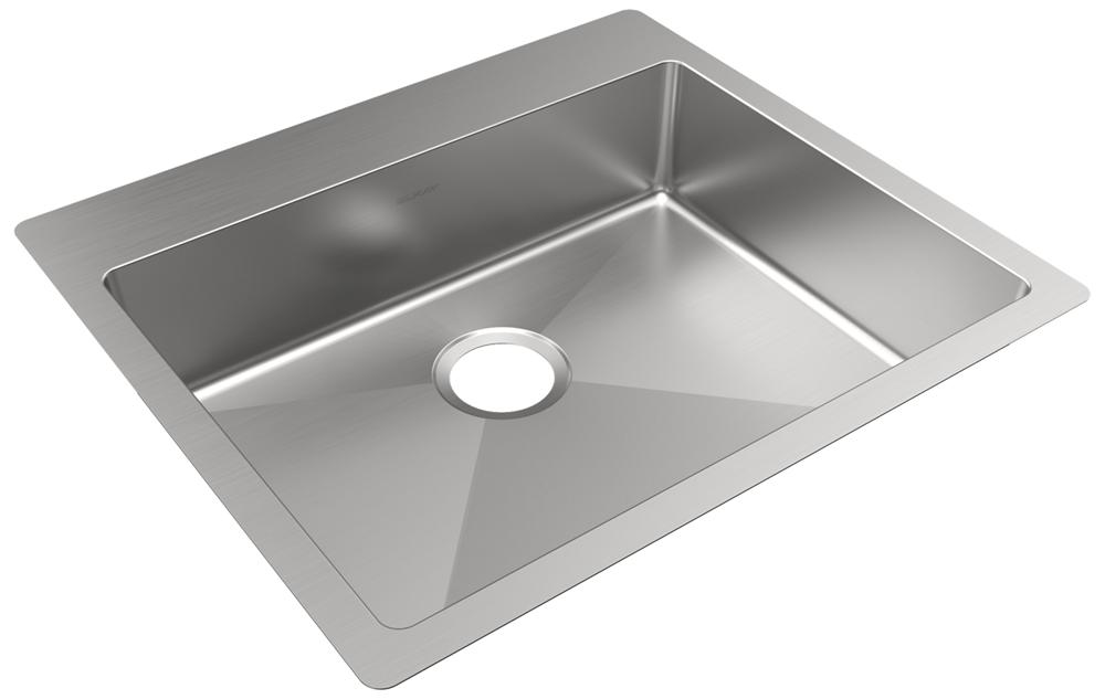 Elkay Crosstown Stainless Steel kitchen sink, Polished Satin ECTSRAD2522600