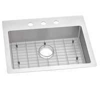 Elkay Crosstown 18 Gauge Stainless Steel 25" x 22" x 6" 3-Hole Single Bowl Dual Mount ADA Sink Kit ECTSRAD25226TBG3