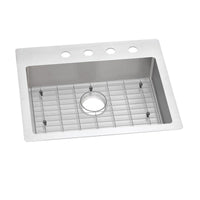 Elkay Crosstown 18 Gauge Stainless Steel 25" x 22" x 6" 4-Hole Single Bowl Dual Mount ADA Sink Kit ECTSRAD25226TBG4