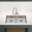 Elkay Crosstown 18 Gauge Stainless Steel 33" x 22" x 6", Equal 1-Hole Double Bowl Dual Mount ADA Sink ECTSRAD3322601