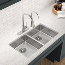 Elkay Crosstown 18 Gauge Stainless Steel 33" x 22" x 6", Equal 2-Hole Double Bowl Dual Mount ADA Sink ECTSRAD3322602