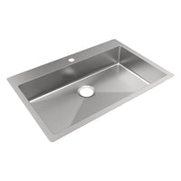 Elkay Crosstown 18 Gauge Stainless Steel 33" x 22" x 6" 1-Hole Single Bowl Dual Mount ADA Sink ECTSRSAD3322601