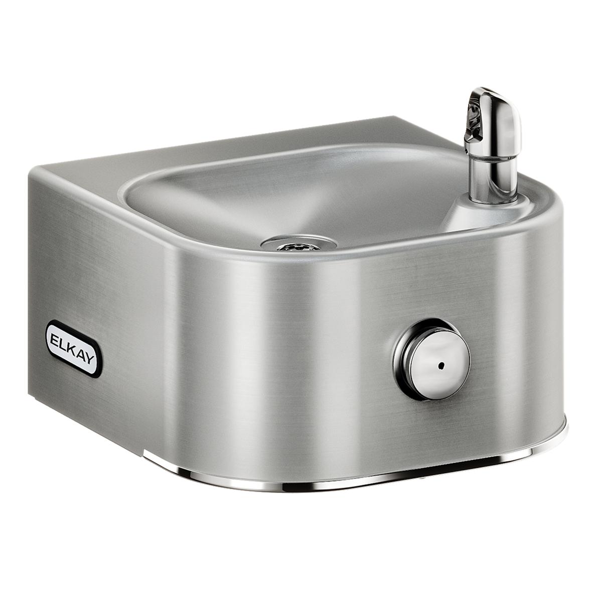 Elkay Soft Sides Single Fountain Non-Filtered Non-Refrigerated, Freeze Resistant Stainless EDFP210FPK