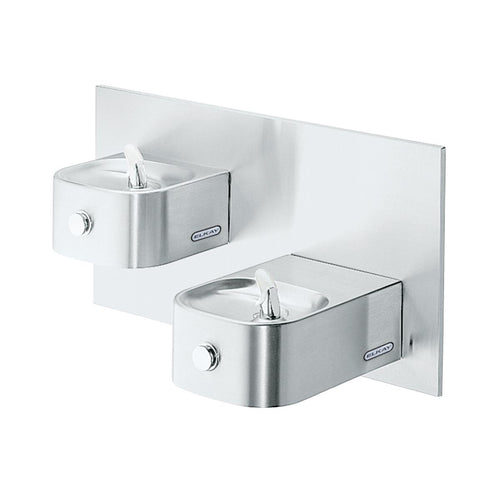 Elkay Soft Sides Bi-Level Fountain Non-Filtered Non-Refrigerated, Stainless EDFP217C