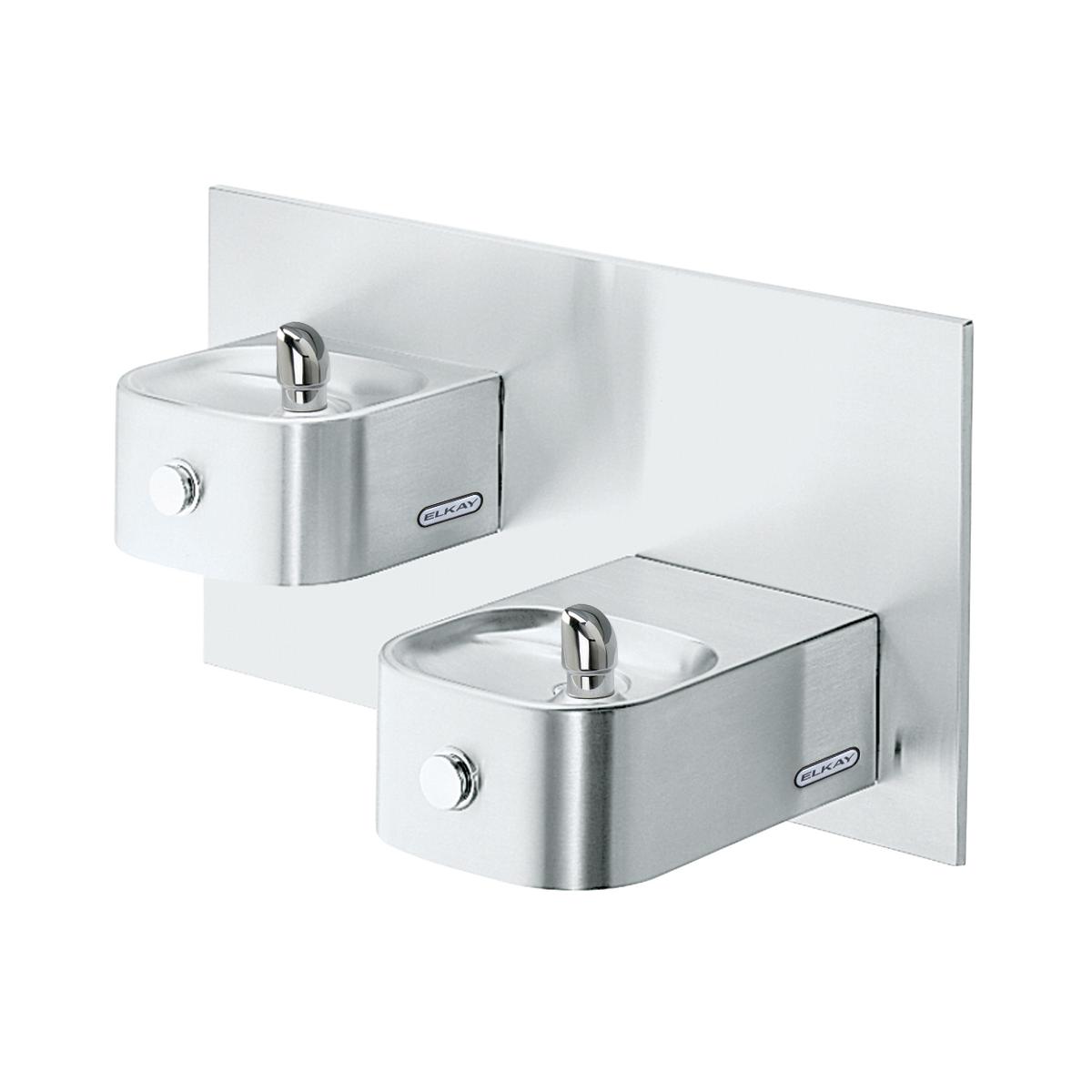 Elkay Soft Sides Bi-Level Fountain Non-Filtered Non-Refrigerated, Freeze Resistant Stainless EDFP217FPK