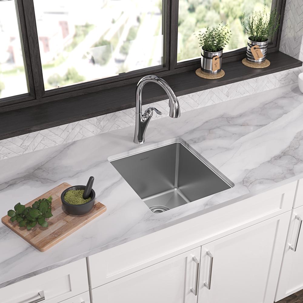 Elkay Crosstown 16 Gauge Stainless Steel 16" x 18-1/2" x 10" Single Bowl Undermount Sink EFRU131610T