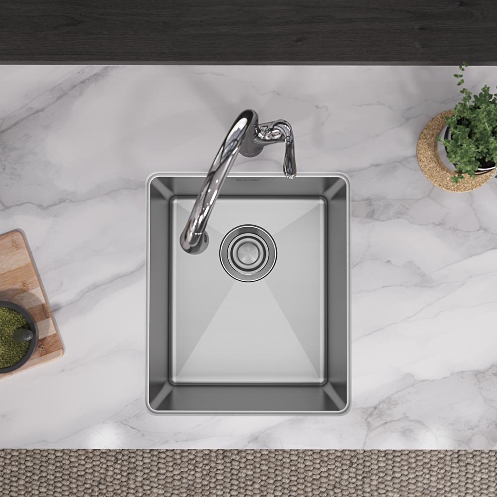 Elkay Crosstown 16 Gauge Stainless Steel 16" x 18-1/2" x 10" Single Bowl Undermount Sink EFRU131610T