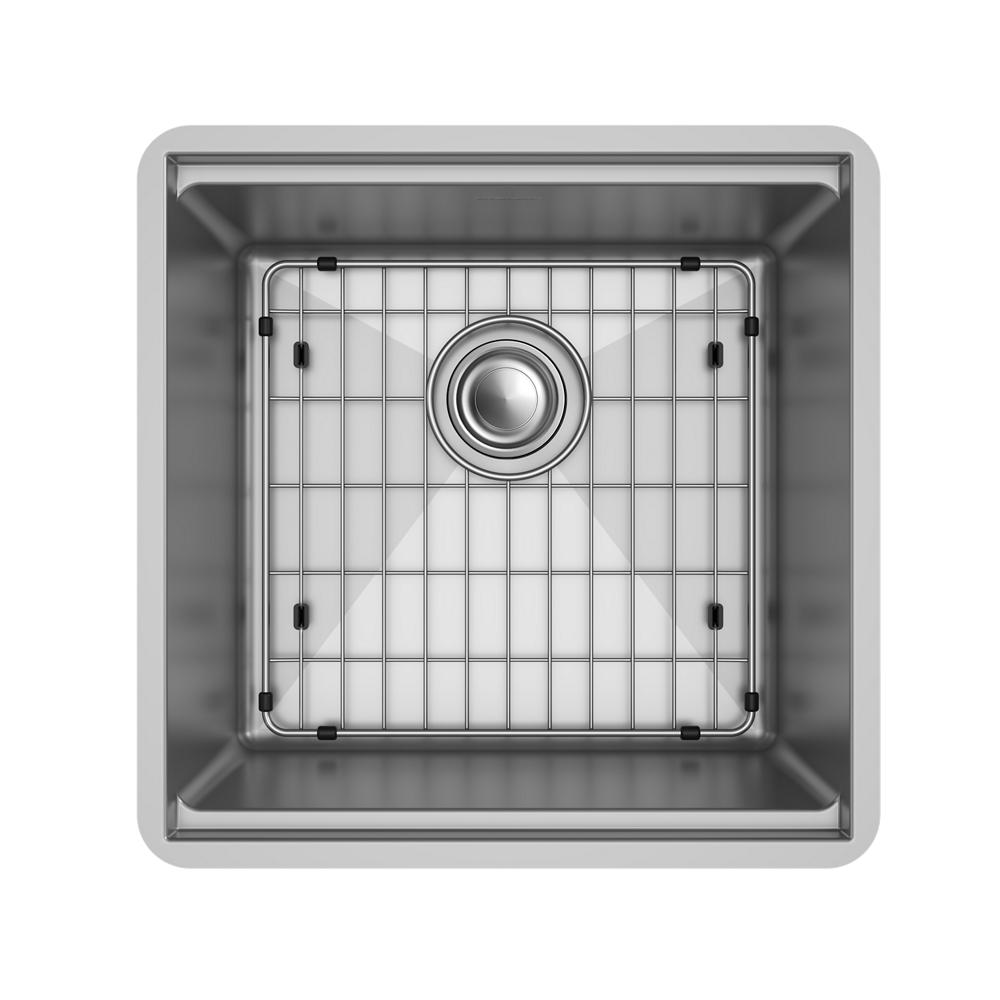 Elkay Crosstown 16 Gauge Workstation Stainless Steel 18-1/2" x 18-1/2" x 8-3/4" Single Bowl Undermount Sink Kit EFRU17169W