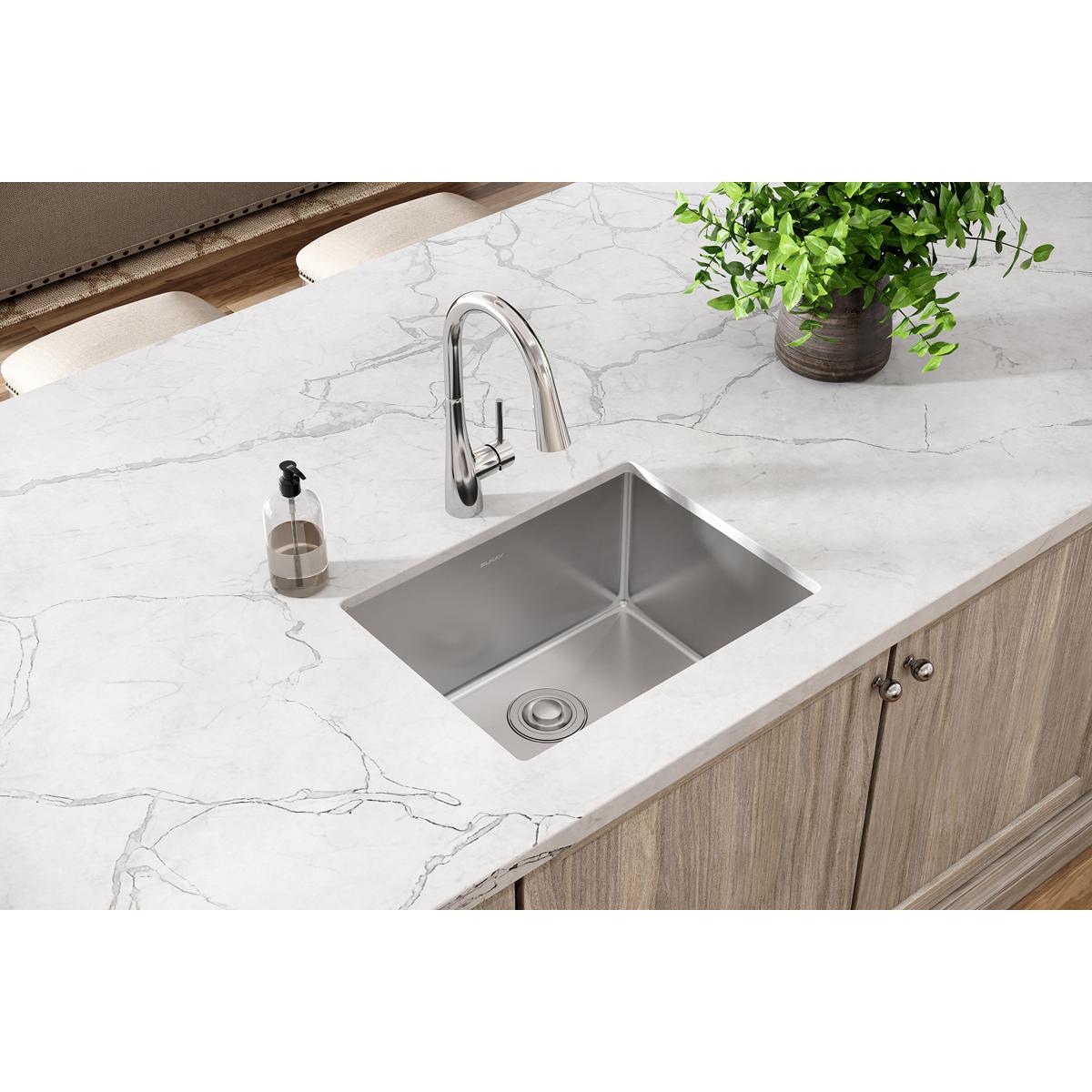 Elkay Crosstown Stainless Steel kitchen sink, Polished Satin EFRU211510T