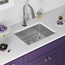 Elkay Crosstown 16 Gauge Stainless Steel 23-1/2" x 18-1/4" x 8" Single Bowl Undermount Sink Kit with Filtered Faucet EFRU2115TFLC