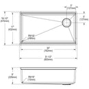 Elkay Crosstown 16 Gauge Workstation Stainless Steel, 31-1/2" x 18-1/2" x 9" Single Bowl Undermount Sink Kit EFRU30169RTWC