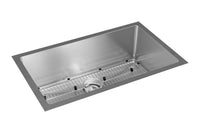 Elkay Crosstown 16 Gauge Stainless Steel 32-1/2" x 18" x 10" Single Bowl Undermount Sink Kit EFRU311610TC