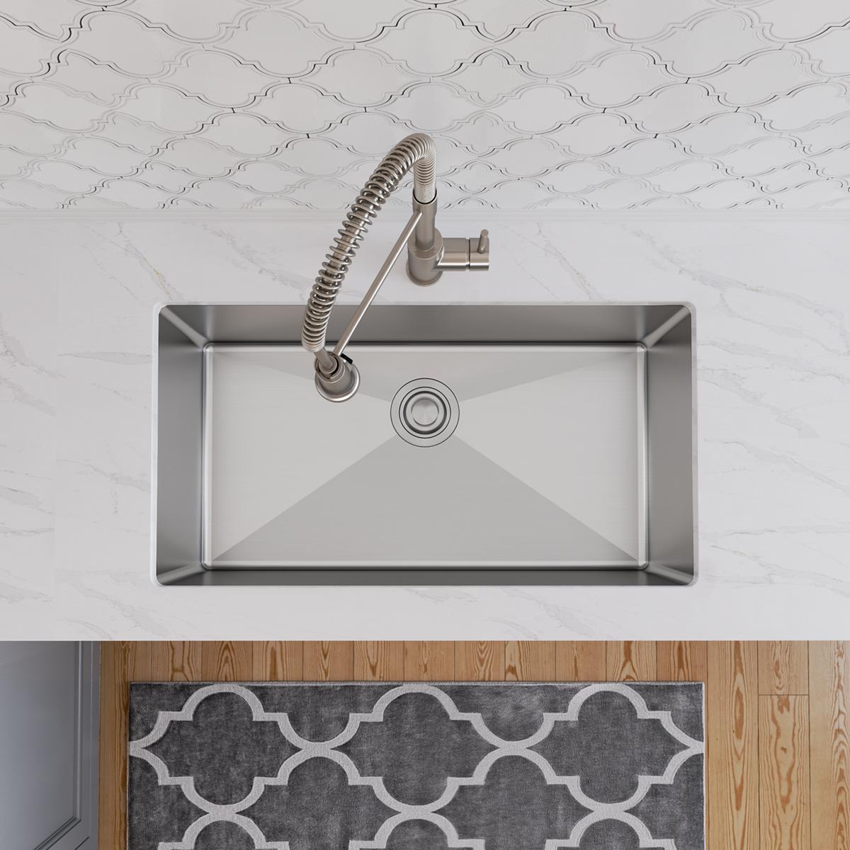 Elkay Crosstown Stainless Steel kitchen sink, Polished Satin EFRU311610T
