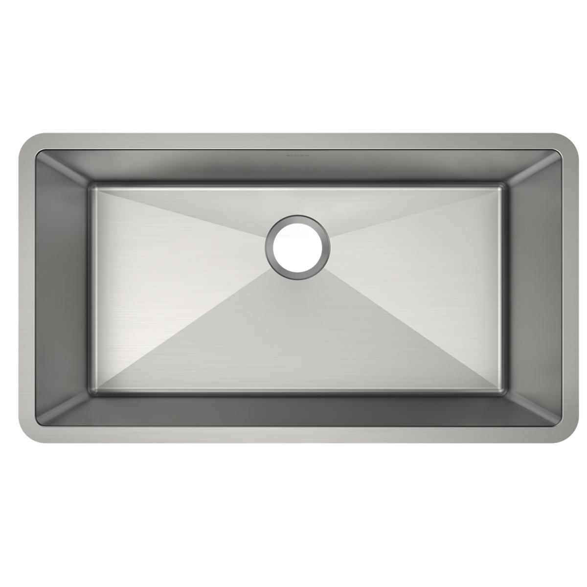 Elkay Crosstown Stainless Steel kitchen sink, Polished Satin EFRU311610T