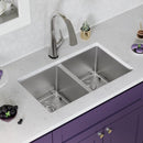 Elkay Crosstown 16 Gauge Stainless Steel 30-3/4" x 18-1/2" x 10" Equal Double Bowl Undermount Sink Kit with Filtered Faucet EFRU311810TFLC