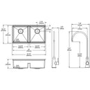 Elkay Crosstown 16 Gauge Workstation Stainless Steel 31-1/2" x 18-1/2" x 9" Equal Double Bowl Sink Kit with Aqua Divide and Filtered Beverage Faucet EFRUAQ31169TFGW