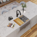 Elkay Crosstown 16 Gauge Workstation Stainless Steel 25-7/8" x 20-1/4" x 9-7/16" Single Bowl Farmhouse Sink Kit EFRUFF24179RW