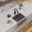 Elkay Crosstown 16 Gauge Workstation Stainless Steel 25-7/8" x 20-1/4" x 9-7/16" Single Bowl Farmhouse Sink Kit EFRUFF24179RW