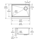 Elkay Crosstown 16 Gauge Workstation Stainless Steel 25-7/8" x 20-1/4" x 9-7/16" Single Bowl Farmhouse Sink Kit EFRUFF24179RW