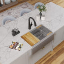 Elkay Crosstown 16 Gauge Workstation Stainless Steel 31-7/8" x 20-1/4" x 9-7/16" Single Bowl Farmhouse Sink Kit EFRUFF30179RW