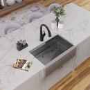 Elkay Crosstown 16 Gauge Workstation Stainless Steel 31-7/8" x 20-1/4" x 9-7/16" Single Bowl Farmhouse Sink Kit EFRUFF30179RW