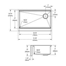 Elkay Crosstown 16 Gauge Workstation Stainless Steel 31-7/8" x 20-1/4" x 9-7/16" Single Bowl Farmhouse Sink Kit EFRUFF30179RW