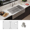 Elkay Crosstown 16 Gauge Stainless Steel 35-7/8" x 20-1/4" x 9" Single Bowl Tall Farmhouse Sink Kit EFRUFF3417RDBG