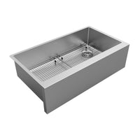 Elkay Crosstown 16 Gauge Stainless Steel 35-7/8" x 20-1/4" x 9" Single Bowl Tall Farmhouse Sink Kit EFRUFF3417RDBG