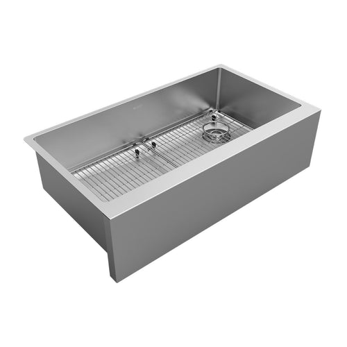 Elkay Crosstown 16 Gauge Stainless Steel 35-7/8" x 20-1/4" x 9" Single Bowl Tall Farmhouse Sink Kit EFRUFF3417RDBG