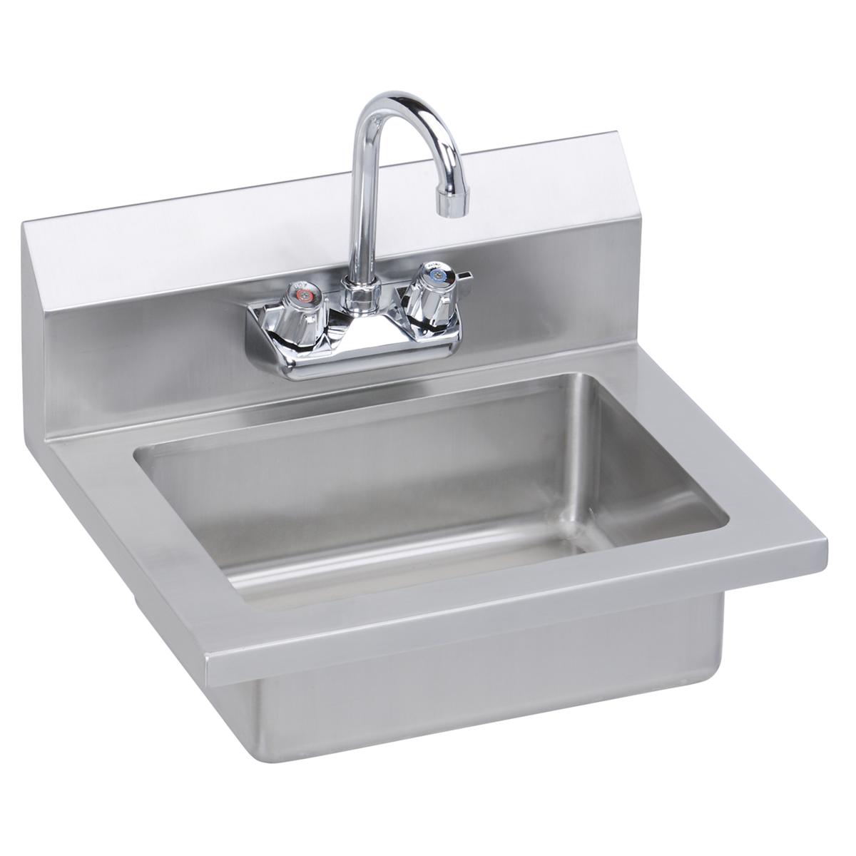 Elkay Stainless Steel 18" x 14-1/2" x 11" 18 Gauge Hand Sink with Faucet EHS-18X