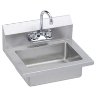 Elkay Stainless Steel 18" x 14-1/2" x 11" 18 Gauge Hand Sink with Faucet EHS-18X