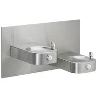Elkay Slimline Soft Sides Heavy Duty Bi-Level Fountain, Non-Filtered Non-Refrigerated Freeze Resistant Stainless EHWM17FPK