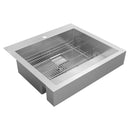 Elkay Dart Canyon Stainless Steel 29-7/8" x 27-1/4" x 9-5/8" 1-Hole Single Bowl Farmhouse Workstation Sink with 4-13/16" Deep Work Shelf ELDSSF30279DBG