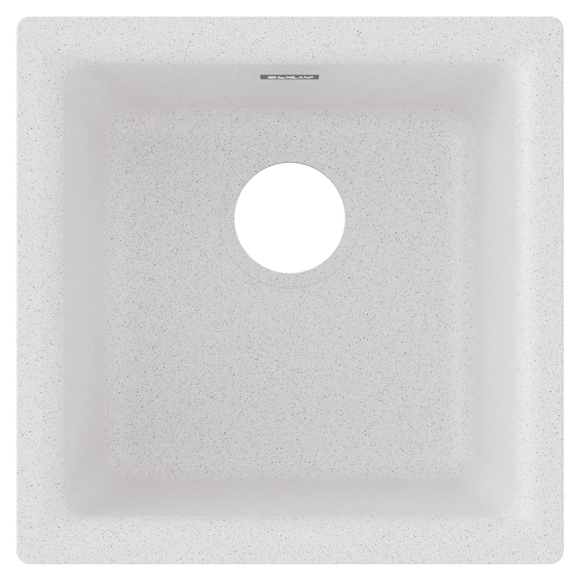 Elkay Quartz Classic 15-3/4" x 15-3/4" x 7-11/16", Single Bowl Dual Mount Bar Sink, White ELG1616WH0