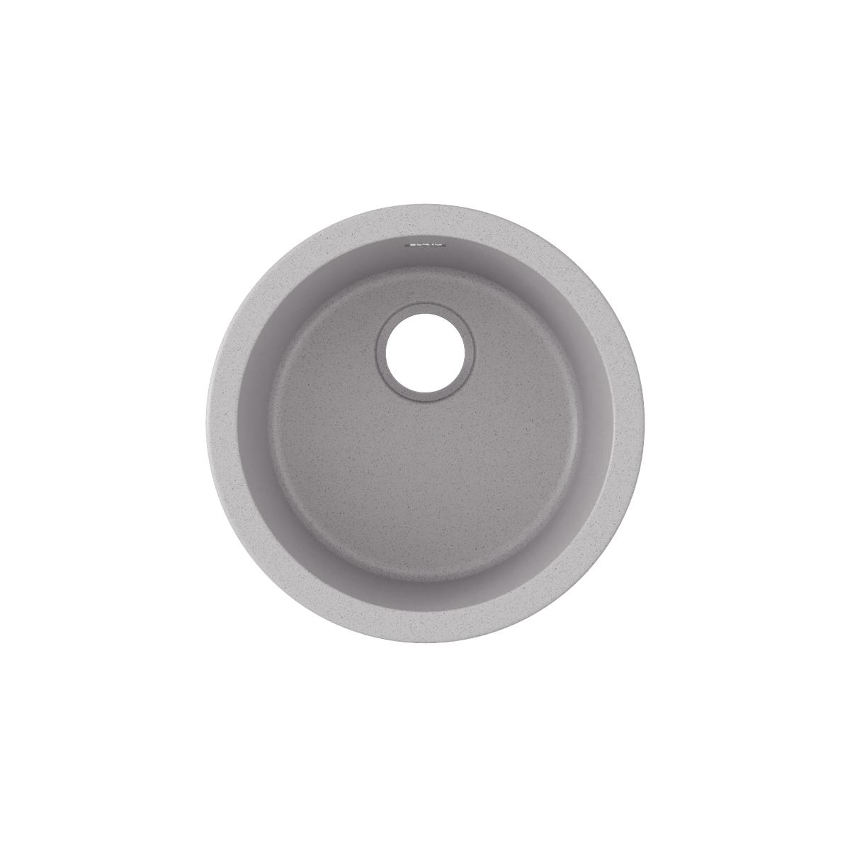 Elkay Quartz Classic 18-1/8" x 18-1/8" x 7-1/2", Single Bowl Dual Mount Bar Sink, Greystone ELG16FBGS0
