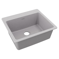 Elkay Quartz Classic 25" x 22" x 9-1/2", Single Bowl Drop-in Sink, Greystone ELG2522GS0
