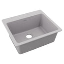 Elkay Quartz Classic 25" x 22" x 9-1/2", Single Bowl Drop-in Sink Kit with Filtered Faucet, Greystone ELG2522GS0FLC