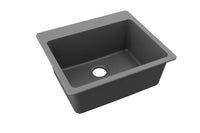 Elkay Quartz Classic 25" x 22" x 9-1/2" Single Bowl Drop-in Sink Graphite ELG2522GT0