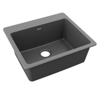 Elkay Quartz Classic 25" x 22" x 9-1/2", Single Bowl Drop-in Sink, Dusk Gray ELG2522GY0