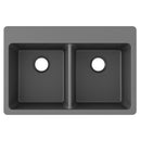 Elkay Quartz Classic 33" x 22" x 9-1/2" Double Bowl Drop-in Sink Graphite ELG3322GT0