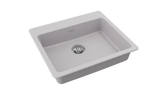 Elkay Quartz Classic 25" x 22" x 5-1/2" Single Bowl Drop-in ADA Sink with Perfect Drain Greystone ELGAD2522PDGS0