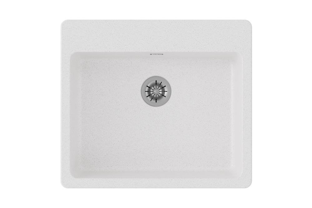 Elkay Quartz Classic 25" x 22" x 5-1/2" Single Bowl Drop-in ADA Sink with Perfect Drain White ELGAD2522PDWH0