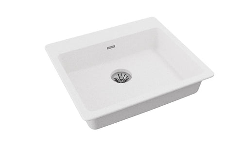 Elkay Quartz Classic 25" x 22" x 5-1/2" Single Bowl Drop-in ADA Sink with Perfect Drain White ELGAD2522PDWH0